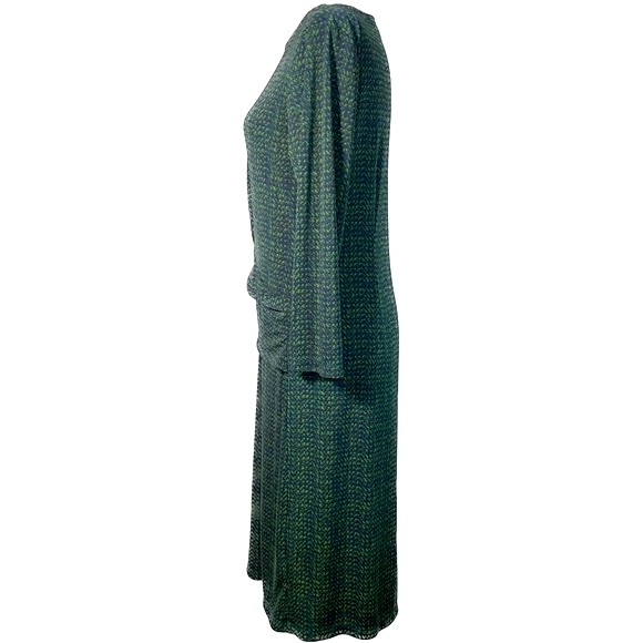 Talbots Dresses Talbots Green Faux Wrap Dress Womens Size Large